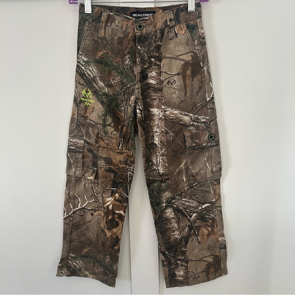 Realtree Xtra Youth Camouflage Hunting Woodland Pants Adjustable‎ Waist Medium